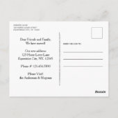 We hebben de nieuwe mededeling over de verplaatsin briefkaart (Achterkant)