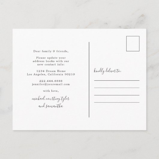 We hebben de nieuwe mededeling over 'Thuisverplaat Aankondigingskaart (Achterkant)