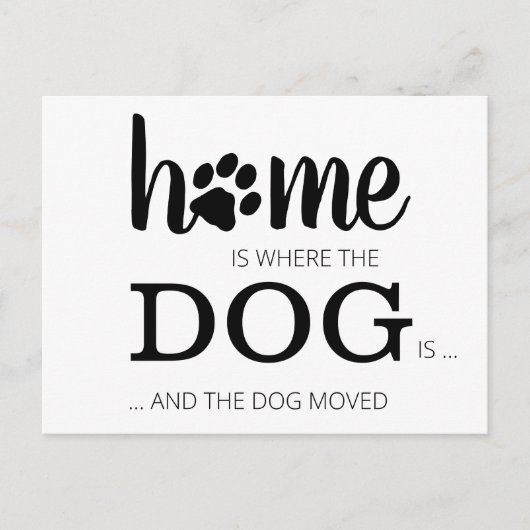 We hebben de nieuwe mededeling van de Thuishuishon Briefkaart (Voorkant)