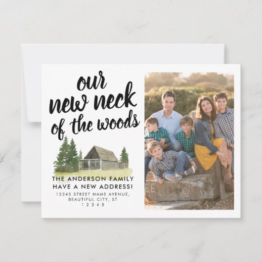 We hebben de nieuwe nek van de Bossen Foto Bewegen Aankondiging (Voorkant)