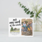 We hebben de nieuwe nek van de Bossen Foto Bewegen Aankondiging (Staand voorkant)