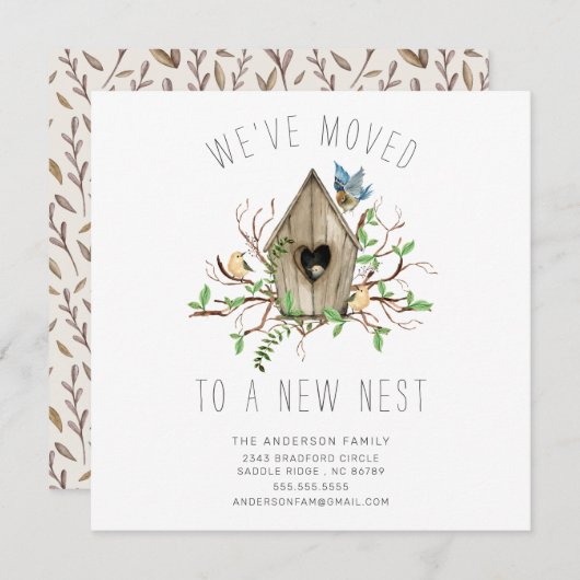 We hebben de nieuwe nestbewegende aankondiging ver (Voorkant / Achterkant)