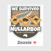 We hebben de Nullarbor, Australië overleefd Sticke Sticker (Vel)