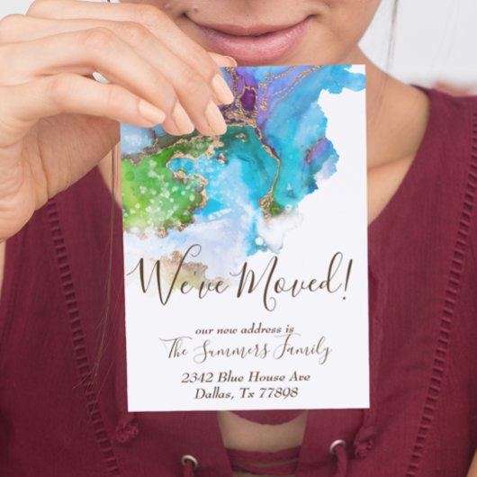 We hebben de officiële Gold-Waterverf verplaatst Briefkaart