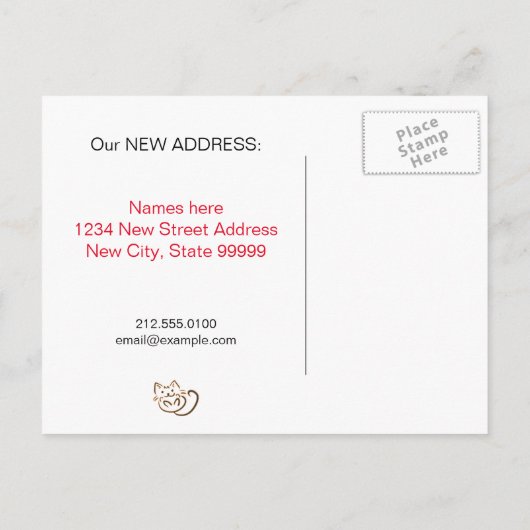 We hebben de ogen van drie katten bewogen aankondigingskaart (Achterkant)