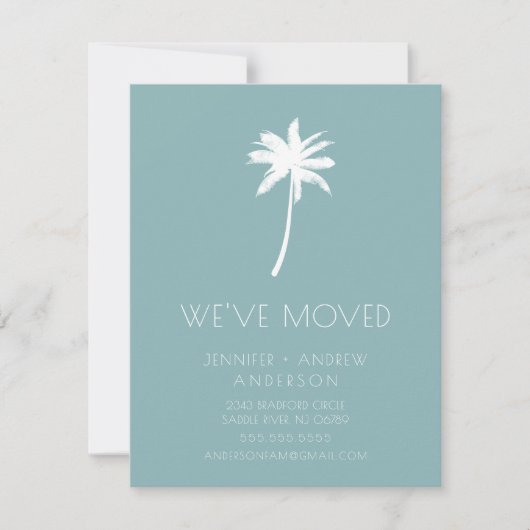 We hebben de palmboom verplaatst. kaart (Voorkant)