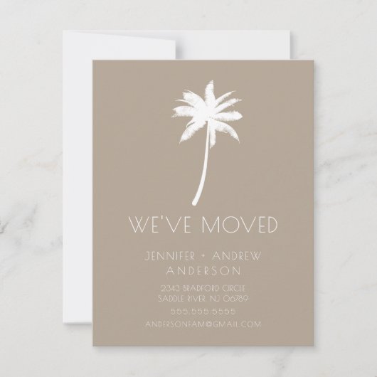We hebben de palmboom verplaatst. kaart (Voorkant)