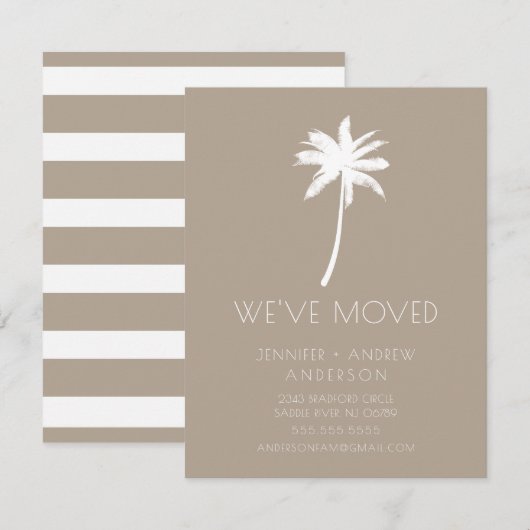 We hebben de palmboom verplaatst. kaart (Voorkant / Achterkant)