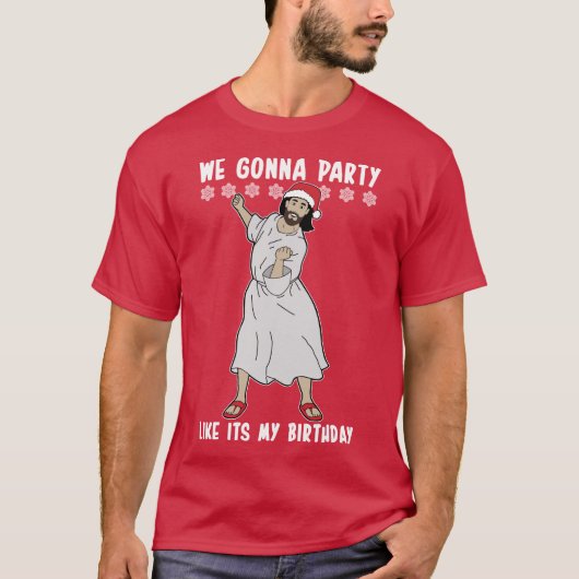 We hebben de partij Jezus Christus Kerstdag T-shirt (Voorkant)