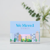 We hebben de Pastel City Skyline aankondiging verp Briefkaart (Staand voorkant)