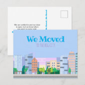We hebben de Pastel City Skyline aankondiging verp Briefkaart (Voorkant / Achterkant)
