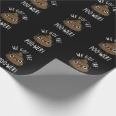 We hebben de poower Funny Poop Pun Dark BG Cadeaupapier (Hoek)