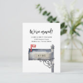 We hebben de postbus verhuisaankondiging verplaats briefkaart (Staand voorkant)