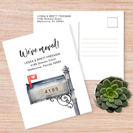 We hebben de postbus verhuisaankondiging verplaats briefkaart