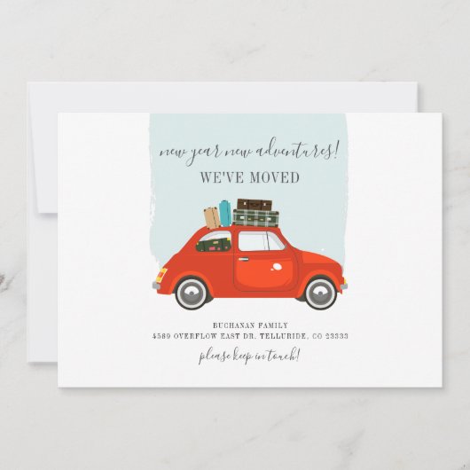 We hebben de Red Car nieuwjaarsavonturen verplaats Aankondiging (Voorkant)