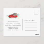 We hebben de 'Red Truck Classic Moving Announcemen Briefkaart (Achterkant)
