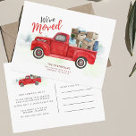 We hebben de 'Red Truck Classic Moving Announcemen Briefkaart<br><div class="desc">Deel uw opwinding over uw verhuizing met vrienden en familie! Deze klassieke  rode vrachtwagen waterverf hebben wij aankondigingskaart zowel decoratief manuscript bewogen,  als moderne doopvonten u kunt gemakkelijk aanpassen door de "Personalize"knoop te klikken. Een feest plannen? Pas dit briefkaart eenvoudig aan om het goede nieuws te delen</div>