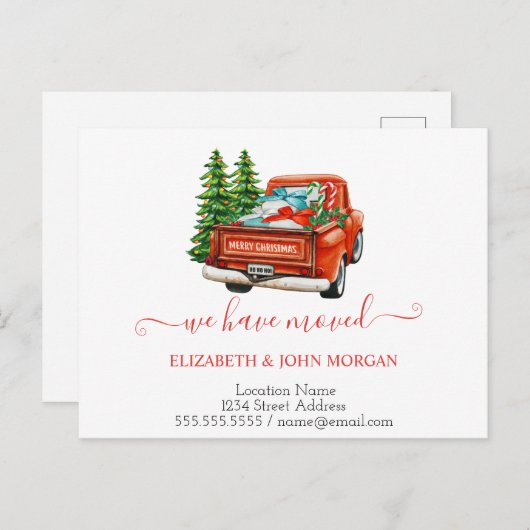 We hebben de rode eenden met kerstmis. aankondigingskaart (Voorkant / Achterkant)