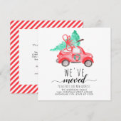 We hebben de rode kerstboom verplaatst aankondiging (Voorkant / Achterkant)