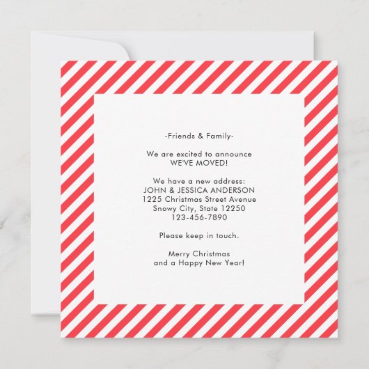 We hebben de rode kerstboom verplaatst aankondiging (Achterkant)