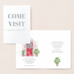 We hebben de rode Waterverf-deur-verplaatsingsadre Folie Kaarten