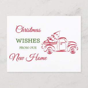 We hebben de roodkerstlijnkunst verplaatst feestdagenkaart