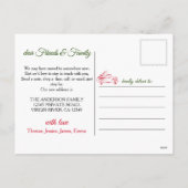 We hebben de roodkerstlijnkunst verplaatst feestdagenkaart (Achterkant)