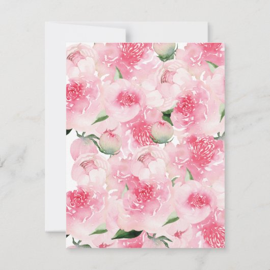 We hebben de roze Floral Moving Announcement verpl Kaart (Achterkant)