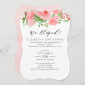 We hebben de roze Floral Weddenschap uitgeblokt Kaart (Voorkant / Achterkant)