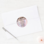 We hebben de RSVP-wijziging van het nieuwe adresro Ronde Sticker (Envelop)
