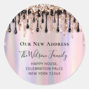 We hebben de RSVP-wijziging van het nieuwe adresro Ronde Sticker