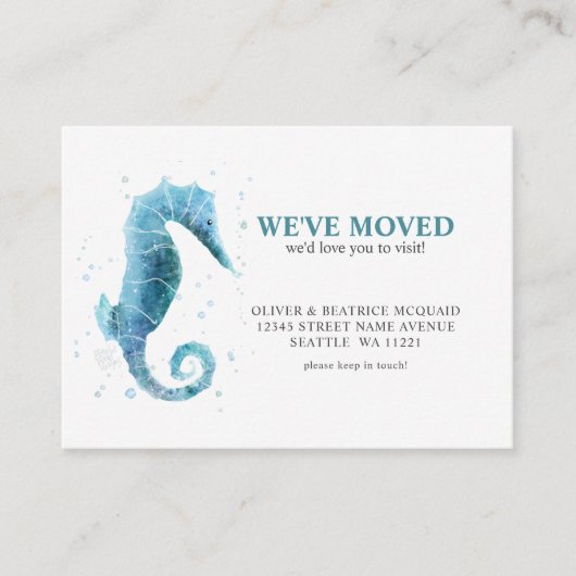 We hebben de Schattigee SeaHorse Moving Announceme Informatiekaartje (Voorkant)