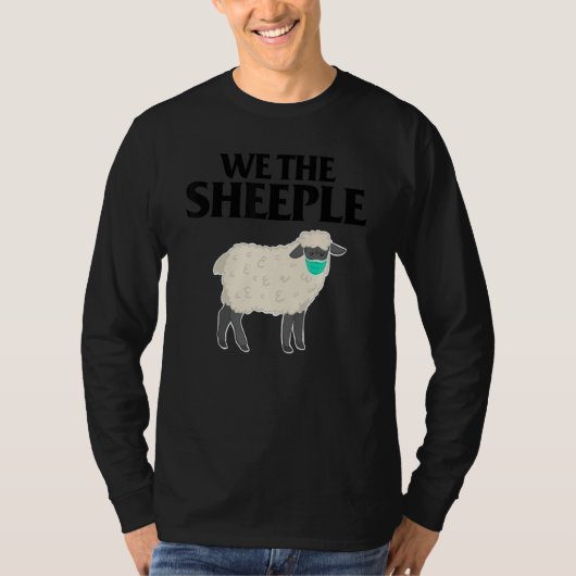 We hebben de Sheeple grappige Anti-masker schapen  T-shirt (Voorkant)