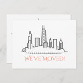 We hebben de skyline van Chicago verplaatst Aankondigingskaart (Voorkant / Achterkant)