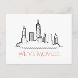 We hebben de skyline van Chicago verplaatst Aankondigingskaart