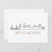 We hebben de skyline van Portland City verplaatst Aankondigingskaart (Voorkant / Achterkant)
