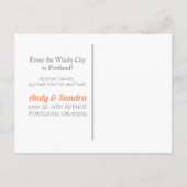 We hebben de skyline van Portland City verplaatst Aankondigingskaart (Achterkant)