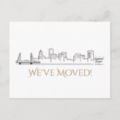 We hebben de skyline van Portland City verplaatst Aankondigingskaart (Voorkant)