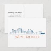 We hebben de skyline van San Diego City verplaatst Aankondigingskaart (Voorkant / Achterkant)