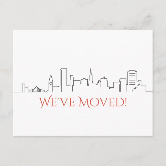 We hebben de skyline van San Francisco City verpla Aankondigingskaart (Voorkant)