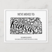 We hebben de staat Floral Mandala Kansas verplaats Aankondigingskaart (Voorkant)