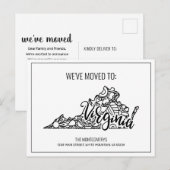 We hebben de staat Floral Mandala Virginia verplaa Aankondigingskaart (Voorkant / Achterkant)