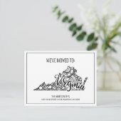 We hebben de staat Floral Mandala Virginia verplaa Aankondigingskaart (Staand voorkant)