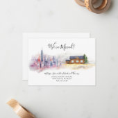 We hebben de stad naar het land verplaatst notitiekaartje (Voorkant / Achterkant in situ)