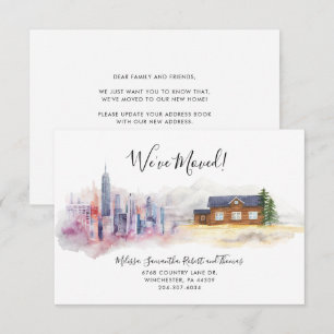 We hebben de stad naar het land verplaatst notitiekaartje