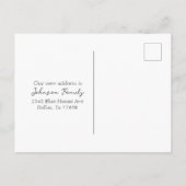 We hebben de Thanksgiving van het nieuwe adresberi Aankondigingskaart (Achterkant)