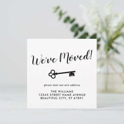 We hebben de toetssteen New Home Address Stripe Mo Aankondiging (Staand voorkant)