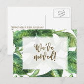 We hebben de tropische palmverandering van adres v uitnodiging briefkaart (Voorkant / Achterkant)