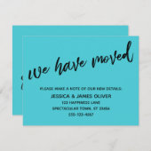 We hebben de Turquoise Kaart verplaatst (Voorkant / Achterkant)