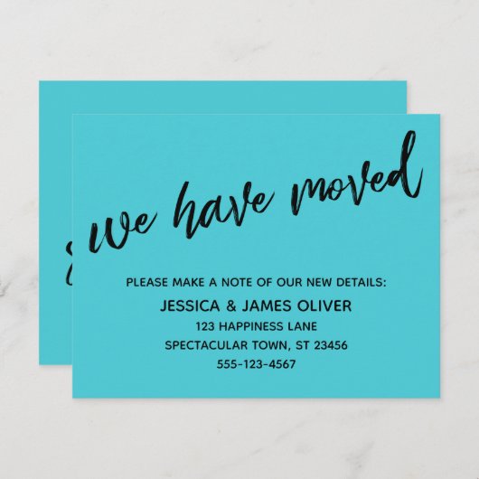 We hebben de Turquoise Kaart verplaatst (Voorkant / Achterkant)